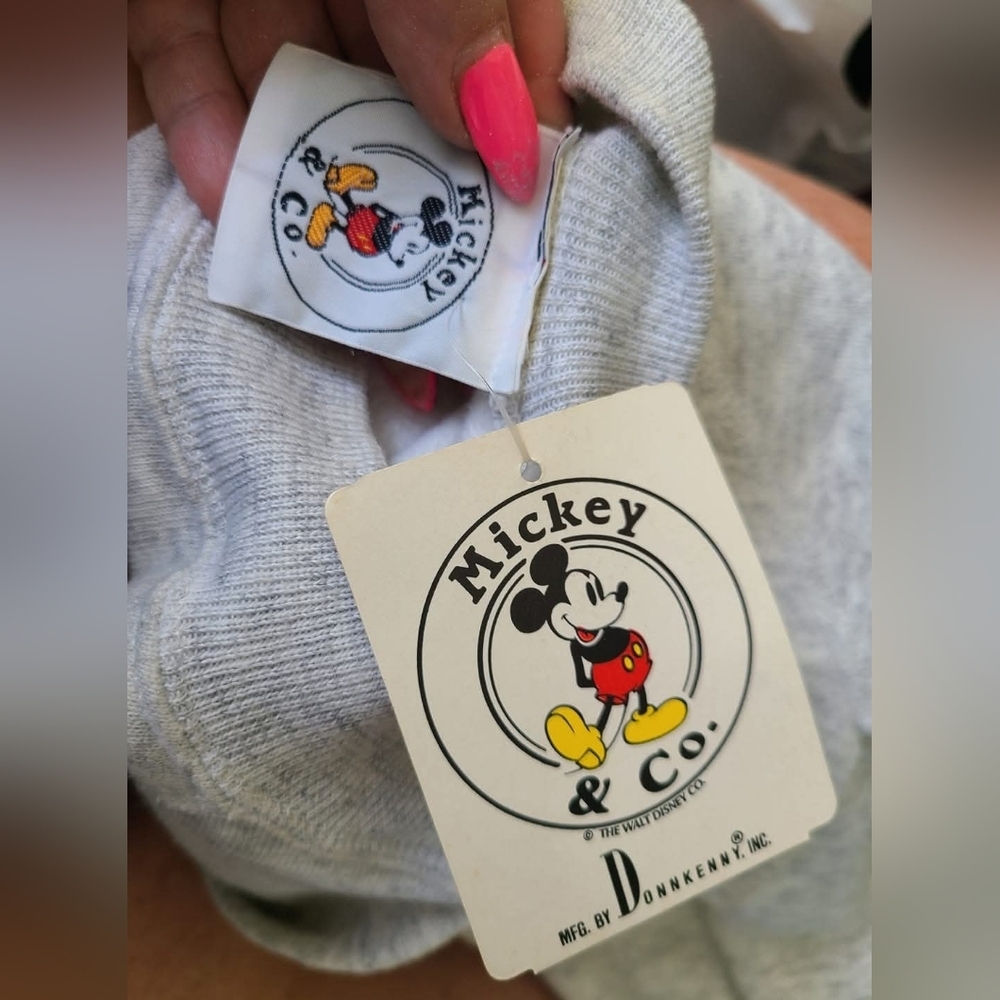 MICKEY & CO. Adult SZ SMALL NWT GRAY MICKEY MOUSE CLUB print pullover sweatshirt - Picture 3 of 4